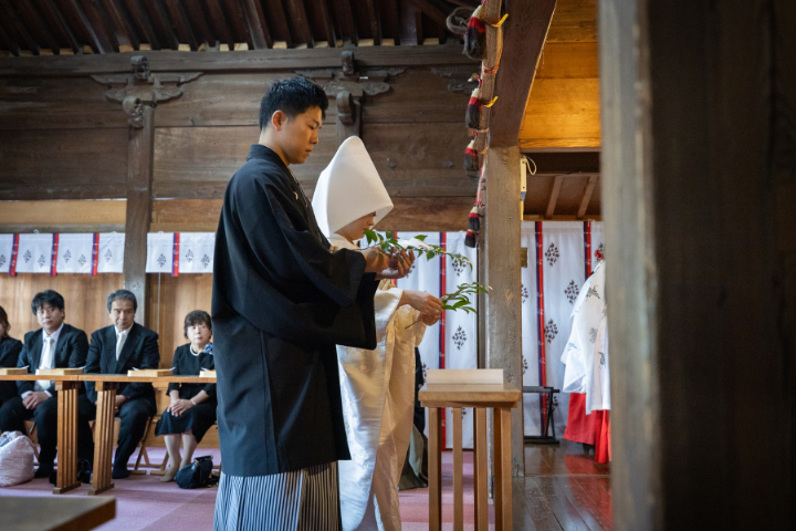 小さな結婚式熊本店　挙式レポート　No.26　健軍神社での挙式（儀式編）