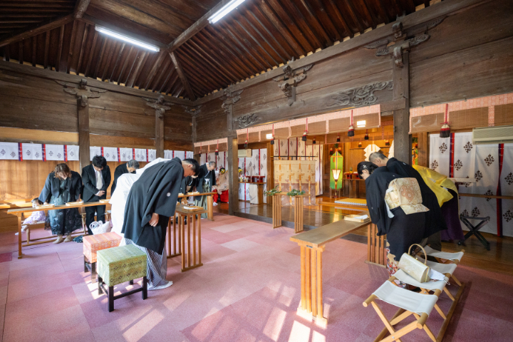 小さな結婚式熊本店　挙式レポート　No.26　健軍神社での挙式（儀式編）