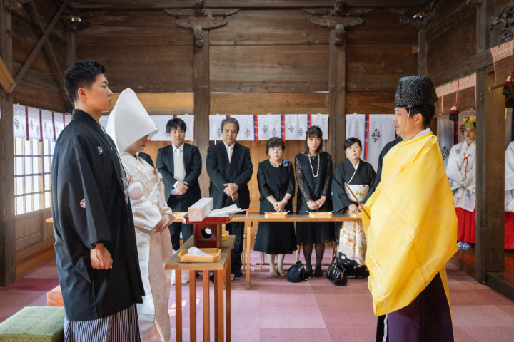 小さな結婚式熊本店　挙式レポート　No.26　健軍神社での挙式（儀式編）