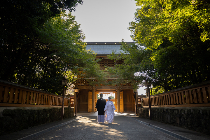 小さな結婚式熊本店　挙式レポート　No.25　健軍神社での挙式（お仕度～イメージ撮影編）