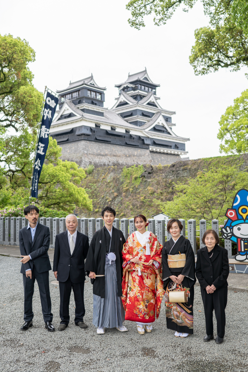 加藤神社＆青柳で会食　家族でアットホームな和婚