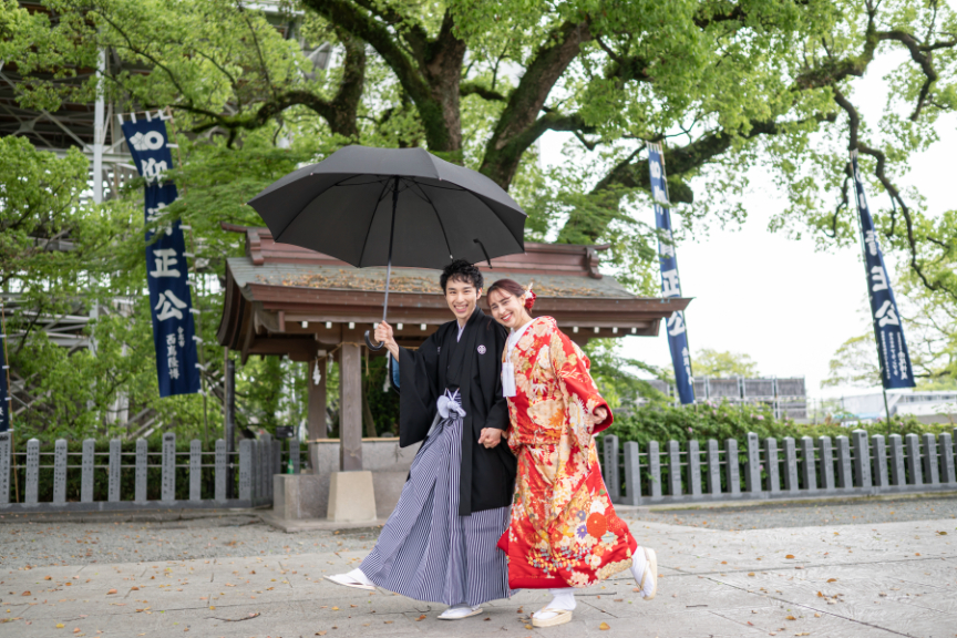 加藤神社＆青柳で会食　家族でアットホームな和婚