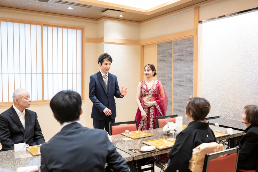 加藤神社＆青柳で会食　家族でアットホームな和婚