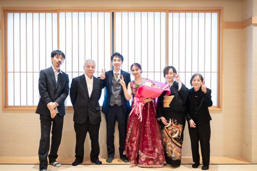 加藤神社＆青柳で会食　家族でアットホームな和婚