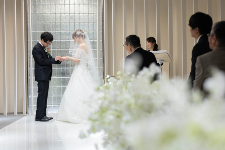 小さな結婚式熊本店　挙式レポート　No.45　９名での小さくてかわいいレストランウエディング（挙式編）