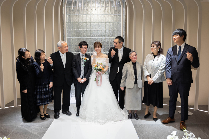 小さな結婚式熊本店　挙式レポート　No.45　９名での小さくてかわいいレストランウエディング（挙式編）