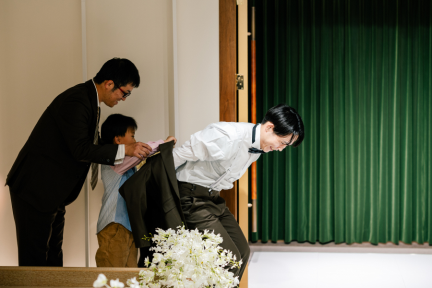 ジャケットセレモニー　～　新婦入場（熊本チャペル　上乃裏）