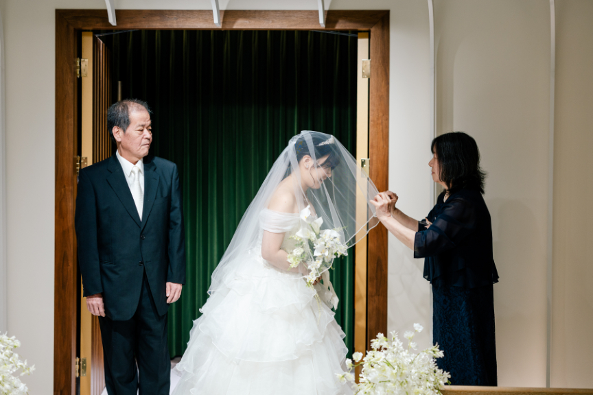 ジャケットセレモニー　～　新婦入場（熊本チャペル　上乃裏）