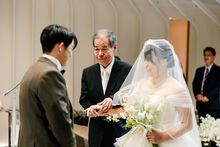 ジャケットセレモニー　～　新婦入場（熊本チャペル　上乃裏）