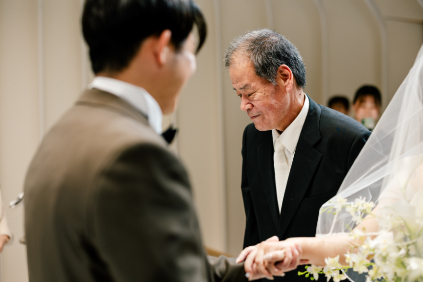 ジャケットセレモニー　～　新婦入場（熊本チャペル　上乃裏）