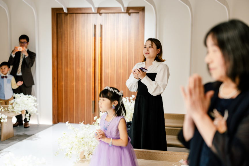 ジャケットセレモニー　～　新婦入場（熊本チャペル　上乃裏）