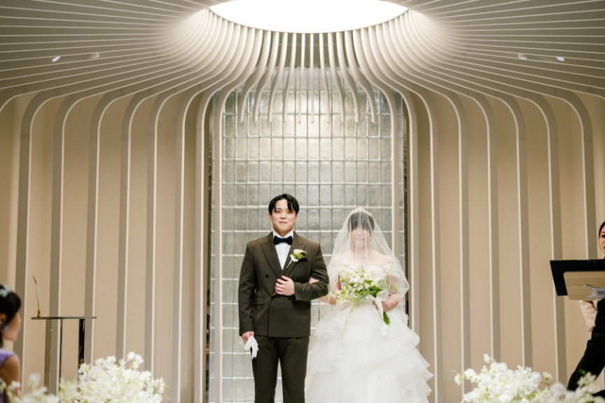 ジャケットセレモニー　～　新婦入場（熊本チャペル　上乃裏）