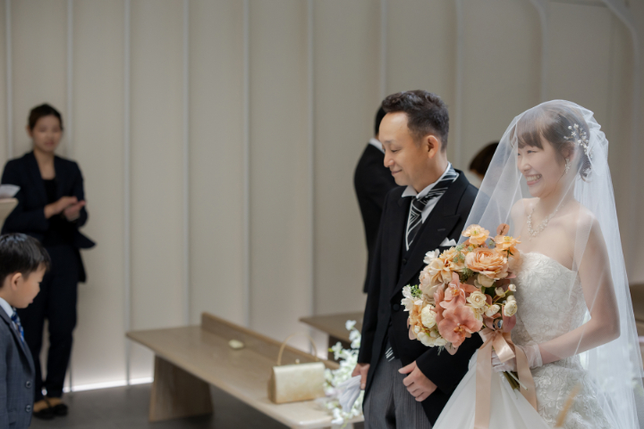 小さな結婚式熊本店　挙式レポート　No.39　15名の少人数結婚式＆レストラン会食（挙式編）