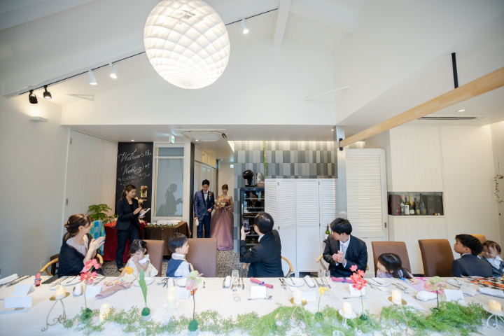 小さな結婚式熊本店 挙式レポート No.40 15名の少人数結婚式&レストラン会食(アシェットドゥキムラ編)