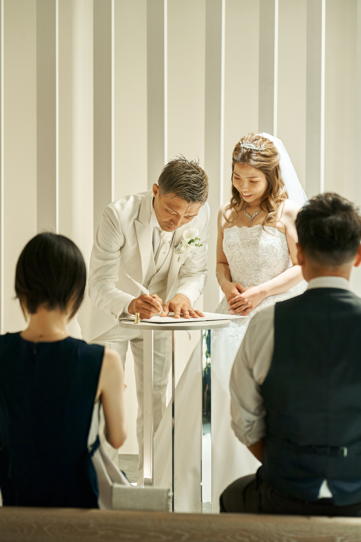 小さな結婚式熊本店　挙式レポート　No.42　挙式で行う感謝のイベント（ケーキ入刀／花嫁のお手紙）