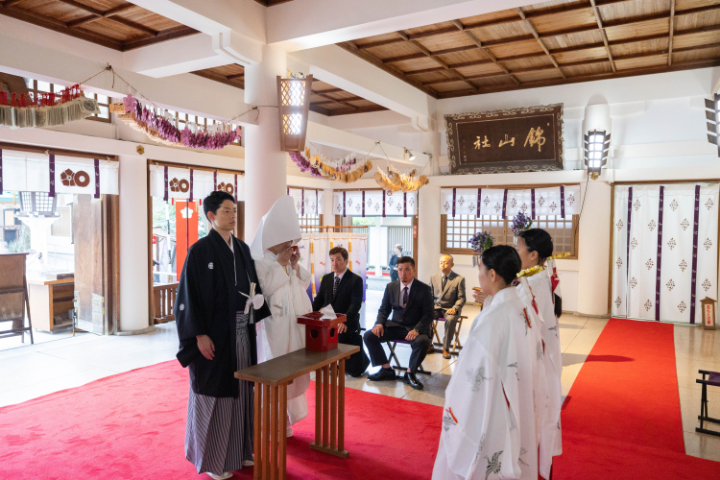 小さな結婚式熊本店 挙式レポート No.36 加藤神社での少人数結婚式&会食(挙式編)