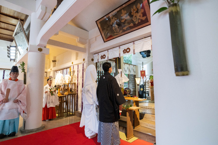 小さな結婚式熊本店 挙式レポート No.36 加藤神社での少人数結婚式&会食(挙式編)
