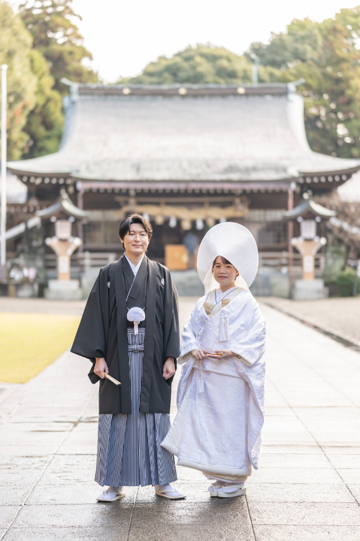 小さな結婚式熊本店　挙式レポート　No.41　雨上がりの健軍神社＆レストラン会食（挙式前のイメージ撮影）