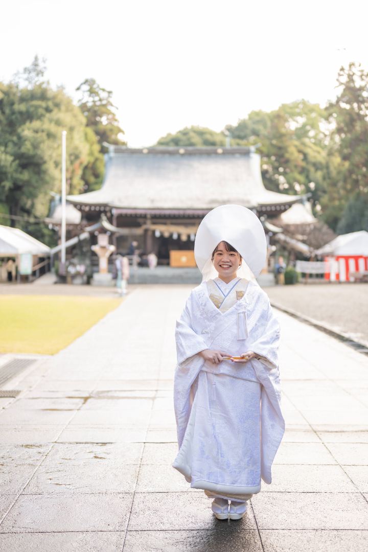 小さな結婚式熊本店　挙式レポート　No.41　雨上がりの健軍神社＆レストラン会食（挙式前のイメージ撮影）