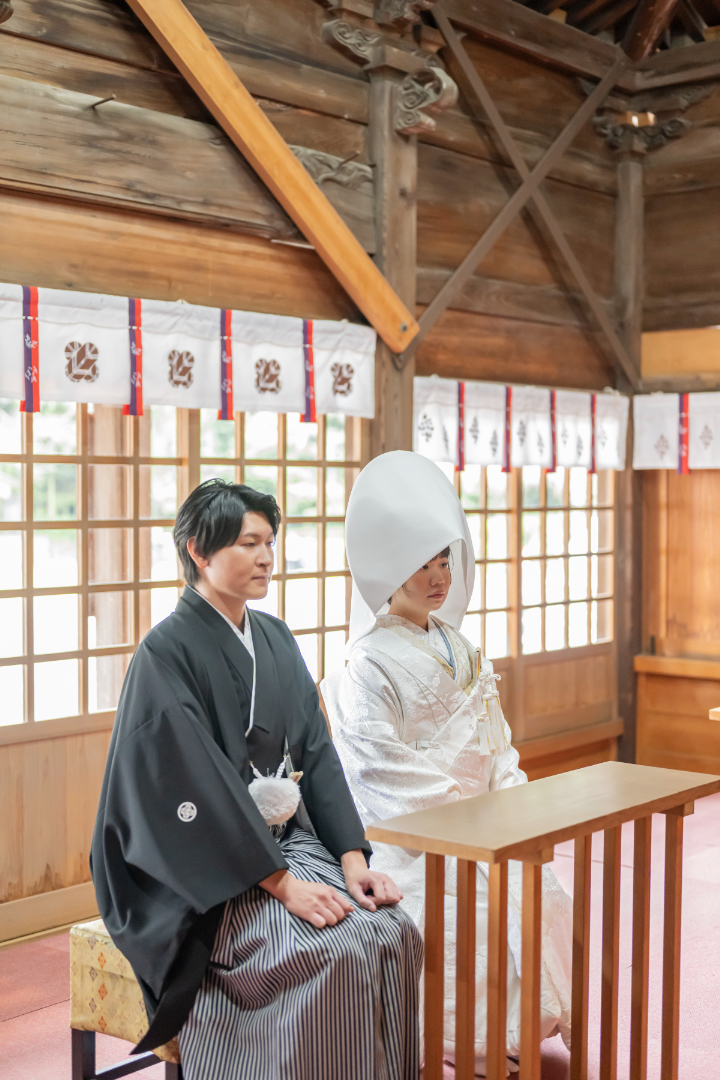 小さな結婚式熊本店　挙式レポート　No.42　雨上がりの健軍神社＆レストラン会食（挙式編）