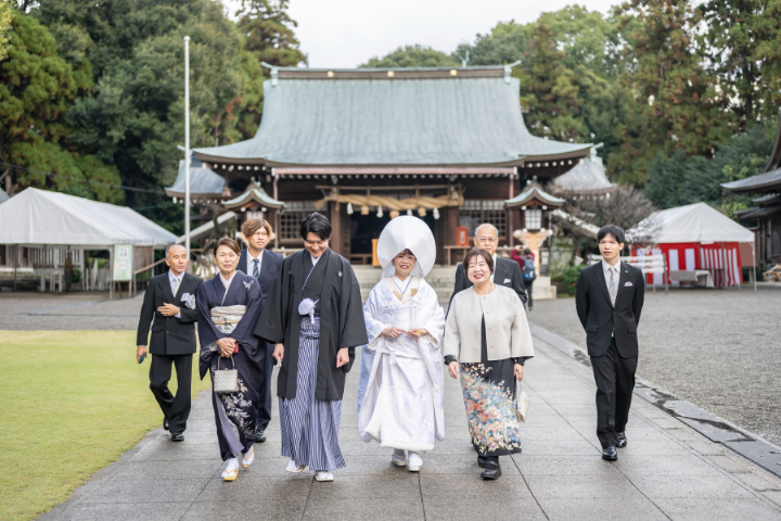 小さな結婚式熊本店　挙式レポート　No.42　雨上がりの健軍神社＆レストラン会食（挙式編）