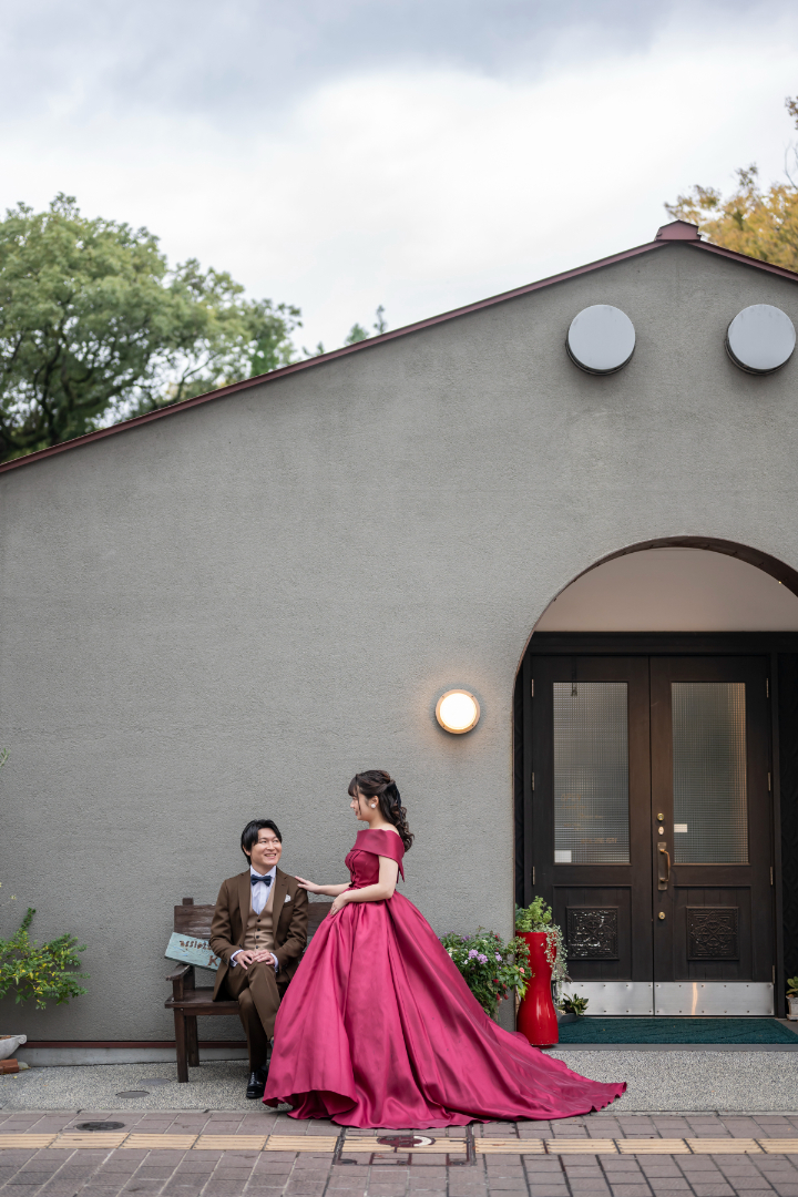 小さな結婚式熊本店　挙式レポート　No.43　雨上がりの健軍神社＆レストラン会食（アシェットドゥキムラ会食編）