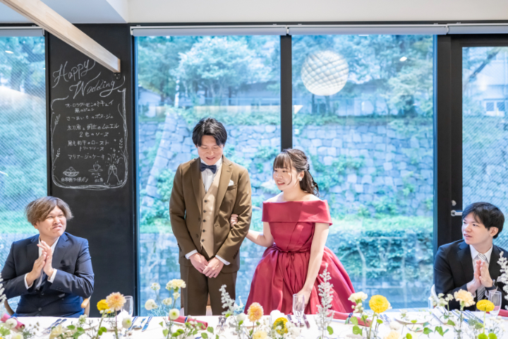 小さな結婚式熊本店　挙式レポート　No.43　雨上がりの健軍神社＆レストラン会食（アシェットドゥキムラ会食編）