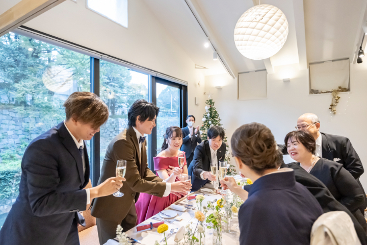 小さな結婚式熊本店　挙式レポート　No.43　雨上がりの健軍神社＆レストラン会食（アシェットドゥキムラ会食編）