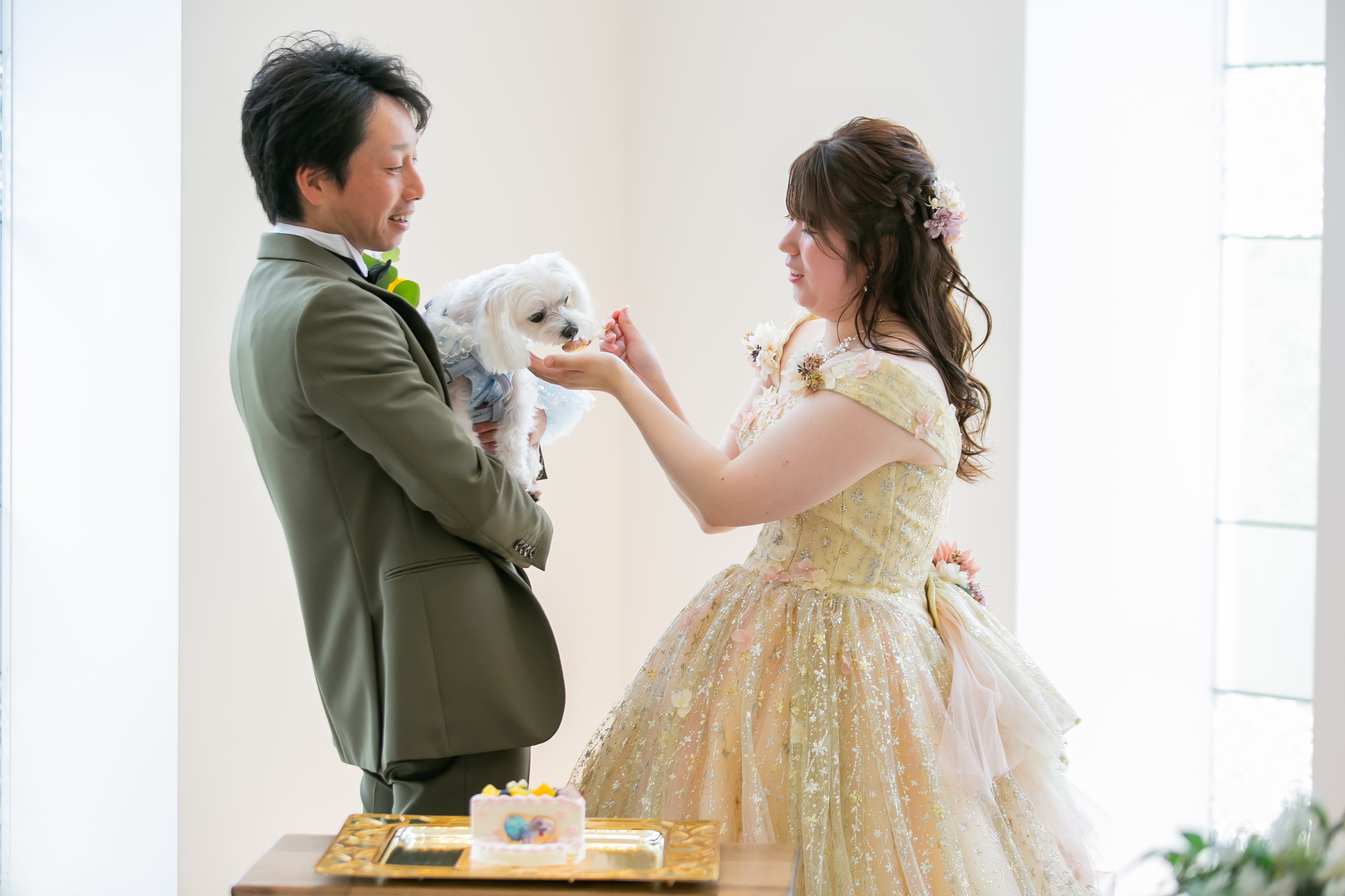 大切なわんちゃんとゲストの皆様とご結婚式✨