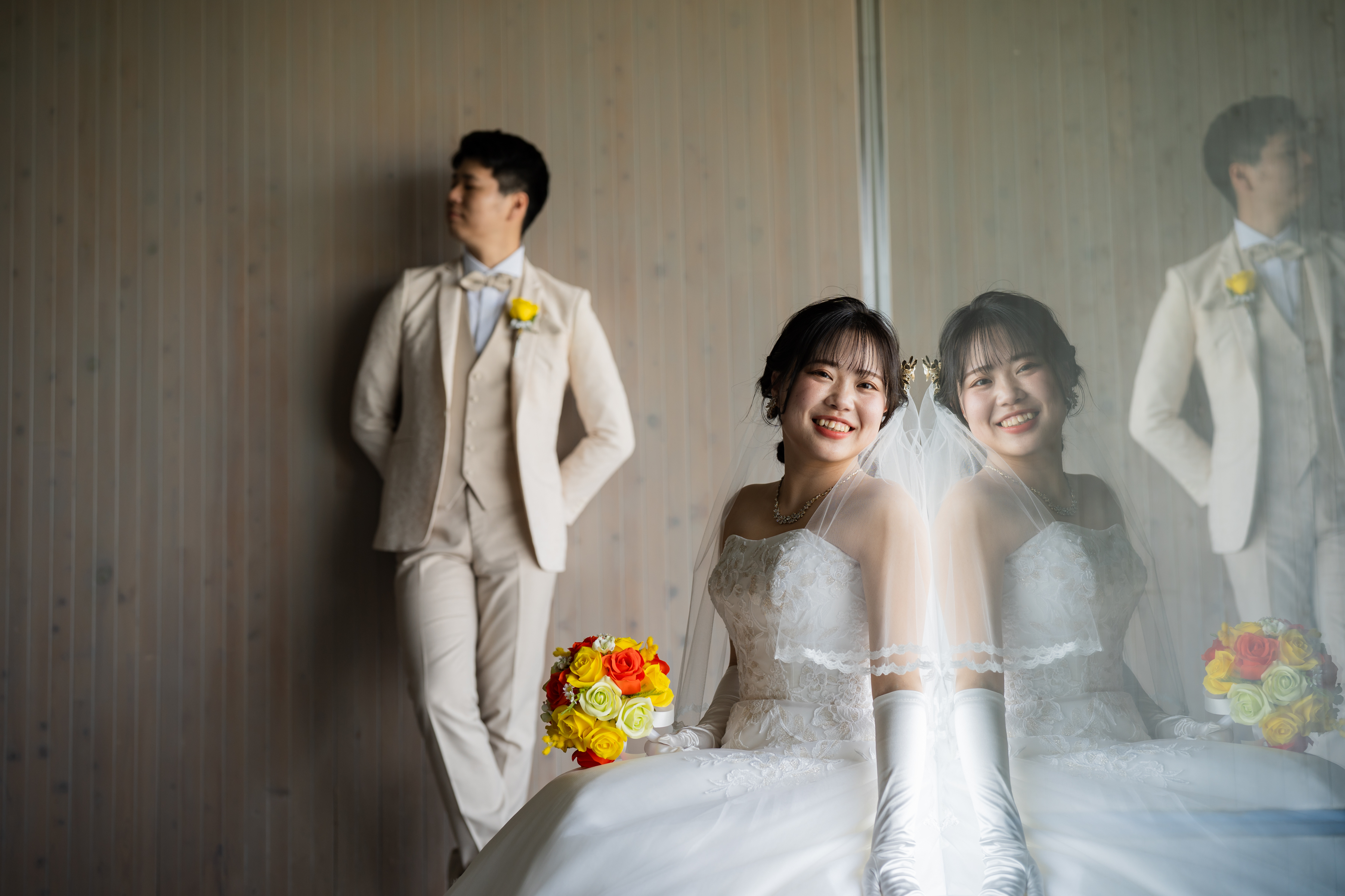 前撮りと結婚式の沖縄2daysWedding