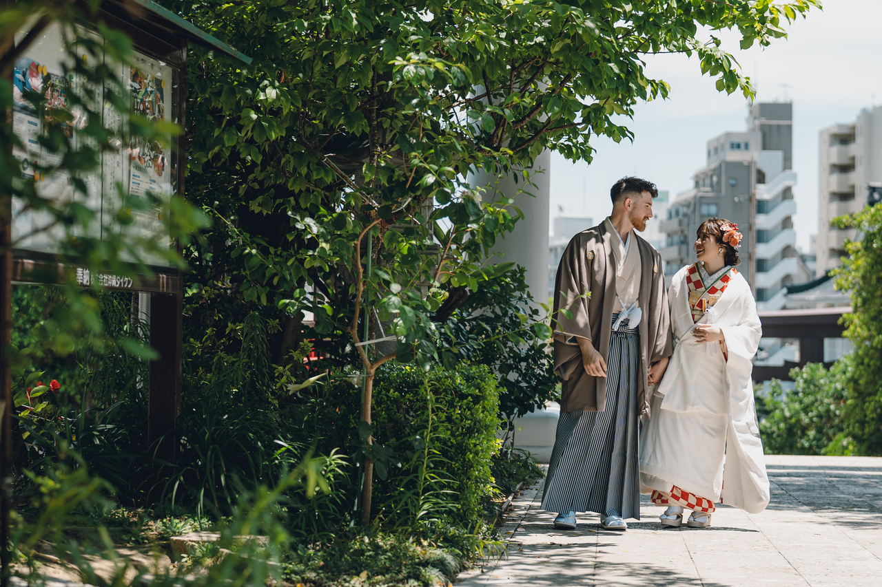 アメリカ×日本カップル♪神前式の裏側のぞき見?【挙式編】