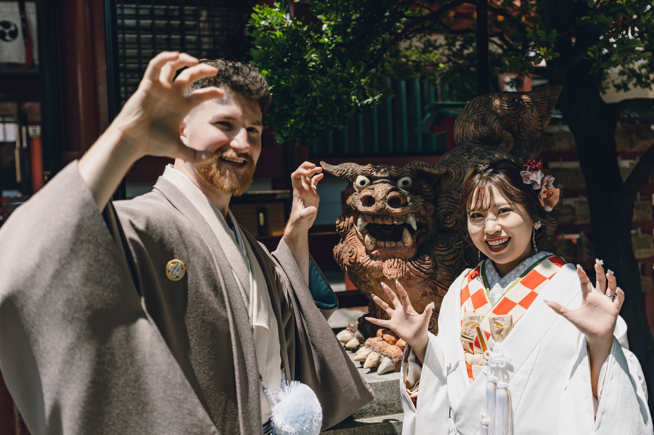 アメリカ×日本カップル♪神前式の裏側のぞき見?【挙式編】