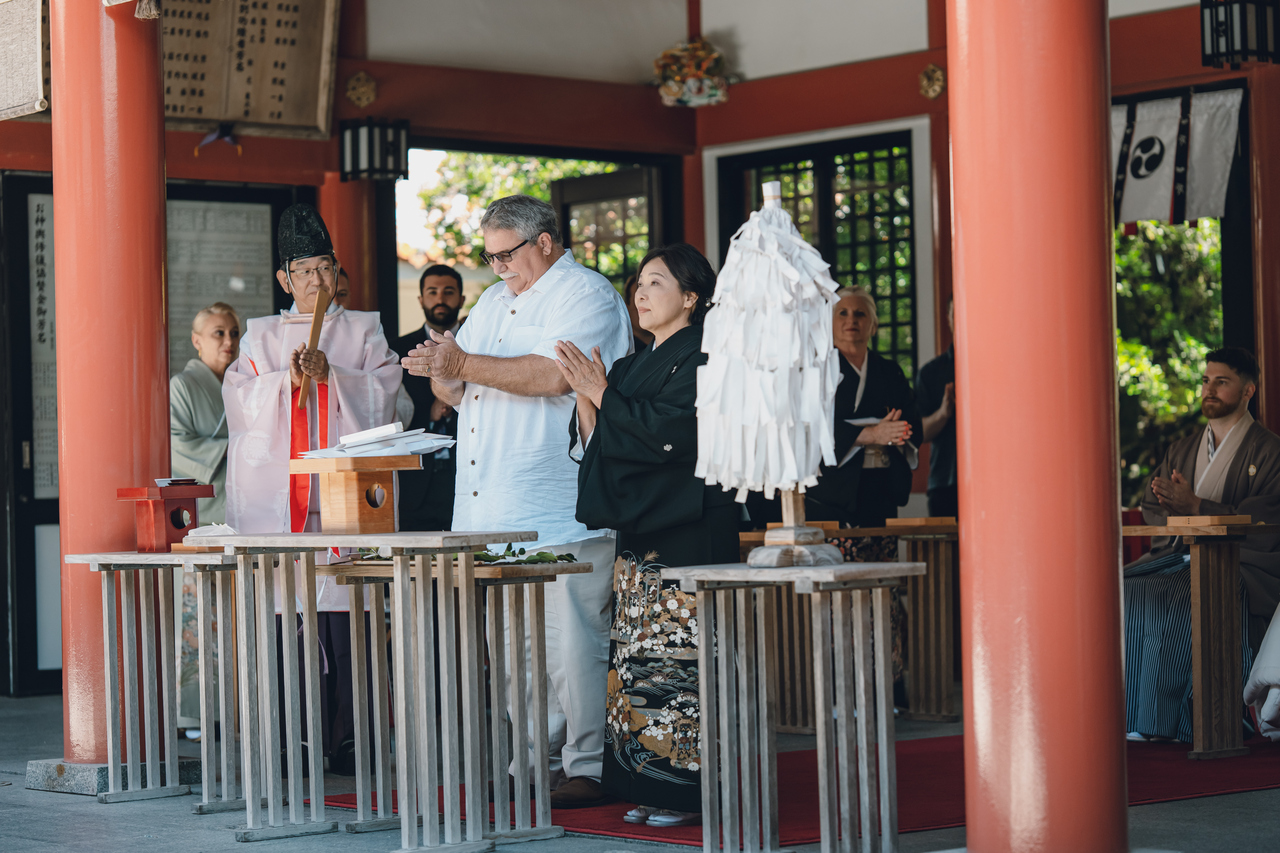 アメリカ×日本カップル♪神前式の裏側のぞき見?【挙式編】