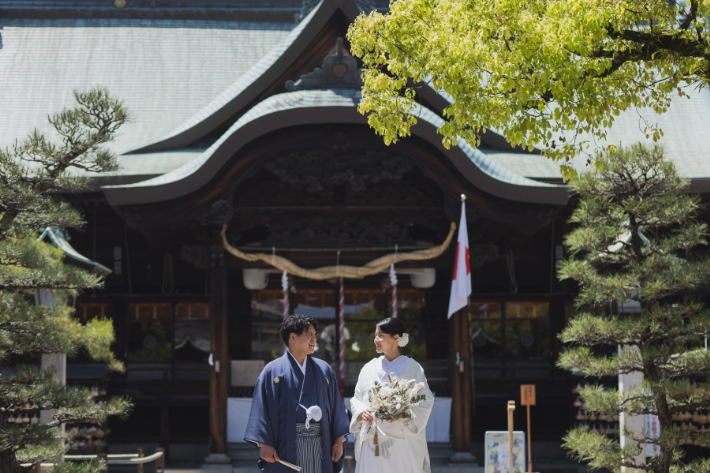 岡山チャペル　挙式レポート　Part.121【　岡山和婚　】～ご親族様と歴史ある神社で結婚式～