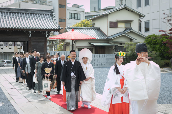 岡山神社での結婚式