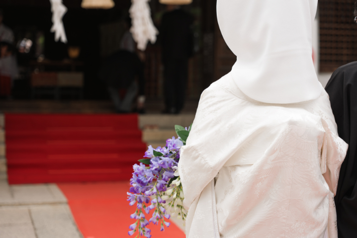 倉敷美観地区内で神社結婚式　in阿智神社①