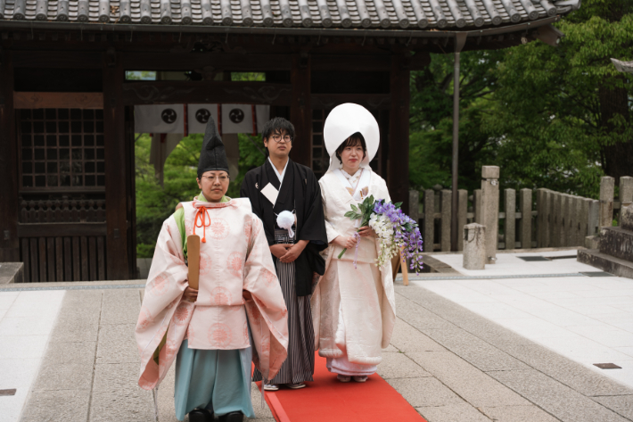 倉敷美観地区内で神社結婚式　in阿智神社①