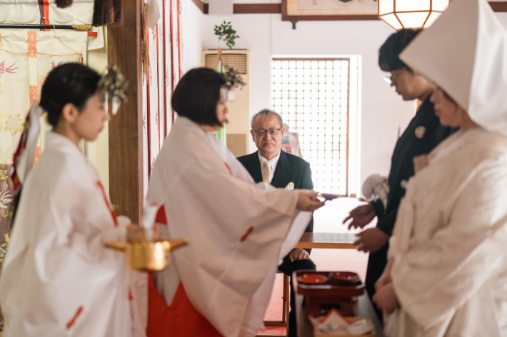 倉敷美観地区内で神社結婚式 in阿智神社②