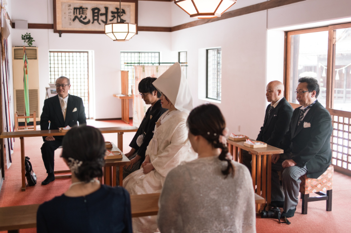 倉敷美観地区内で神社結婚式 in阿智神社②