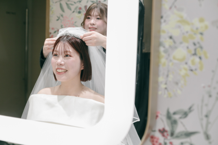 挙式前のオフショット！？