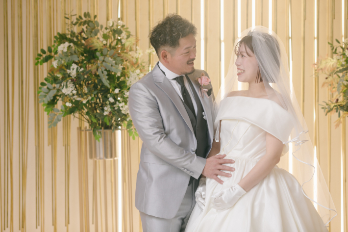 挙式前のオフショット!?