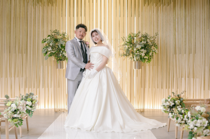 挙式前のオフショット!?