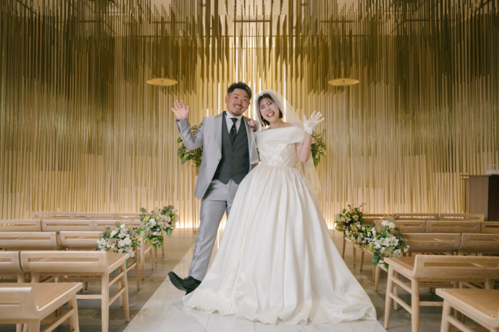 挙式前のオフショット!?