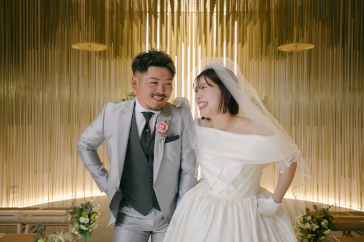 挙式前のオフショット!?