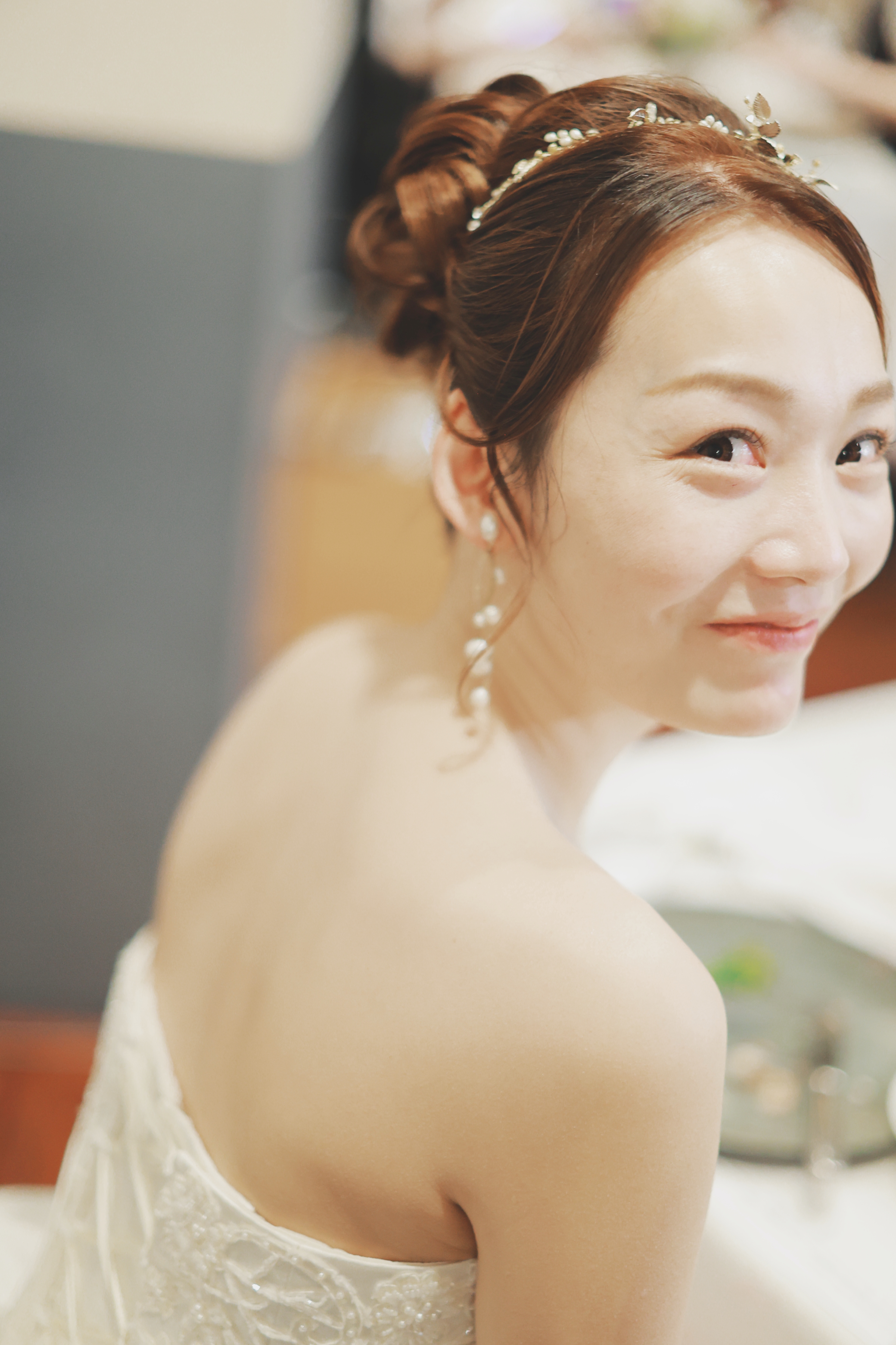 結婚式の後に、家族でレストランでパーティー♪