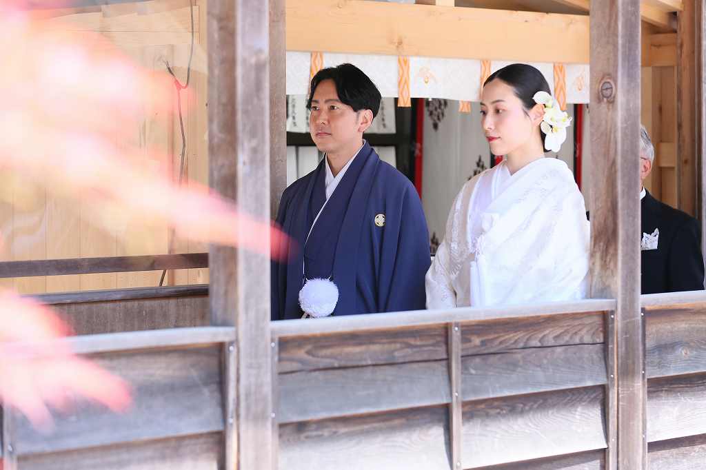 <大崎八幡宮>家族で和装結婚式