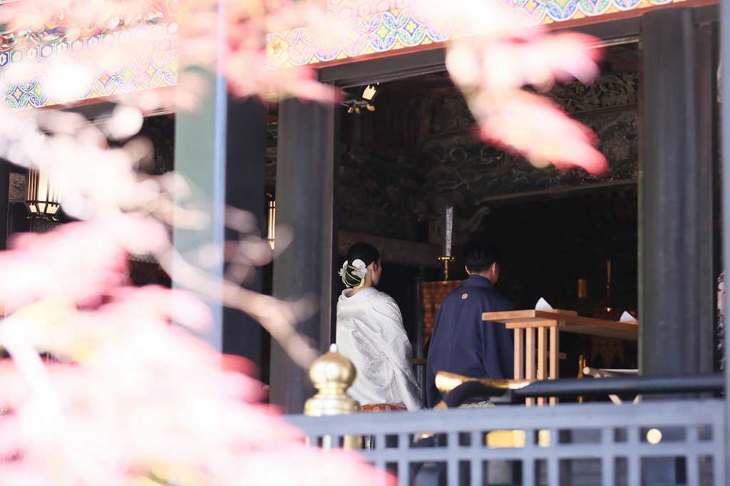 <大崎八幡宮>家族で和装結婚式