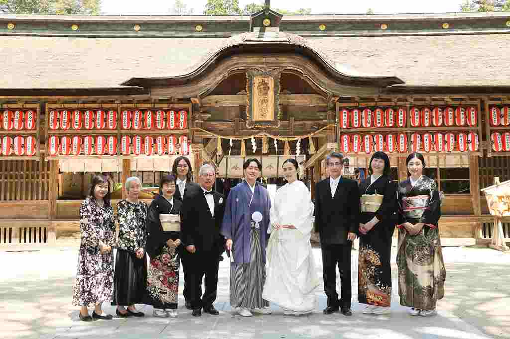 <大崎八幡宮>家族で和装結婚式