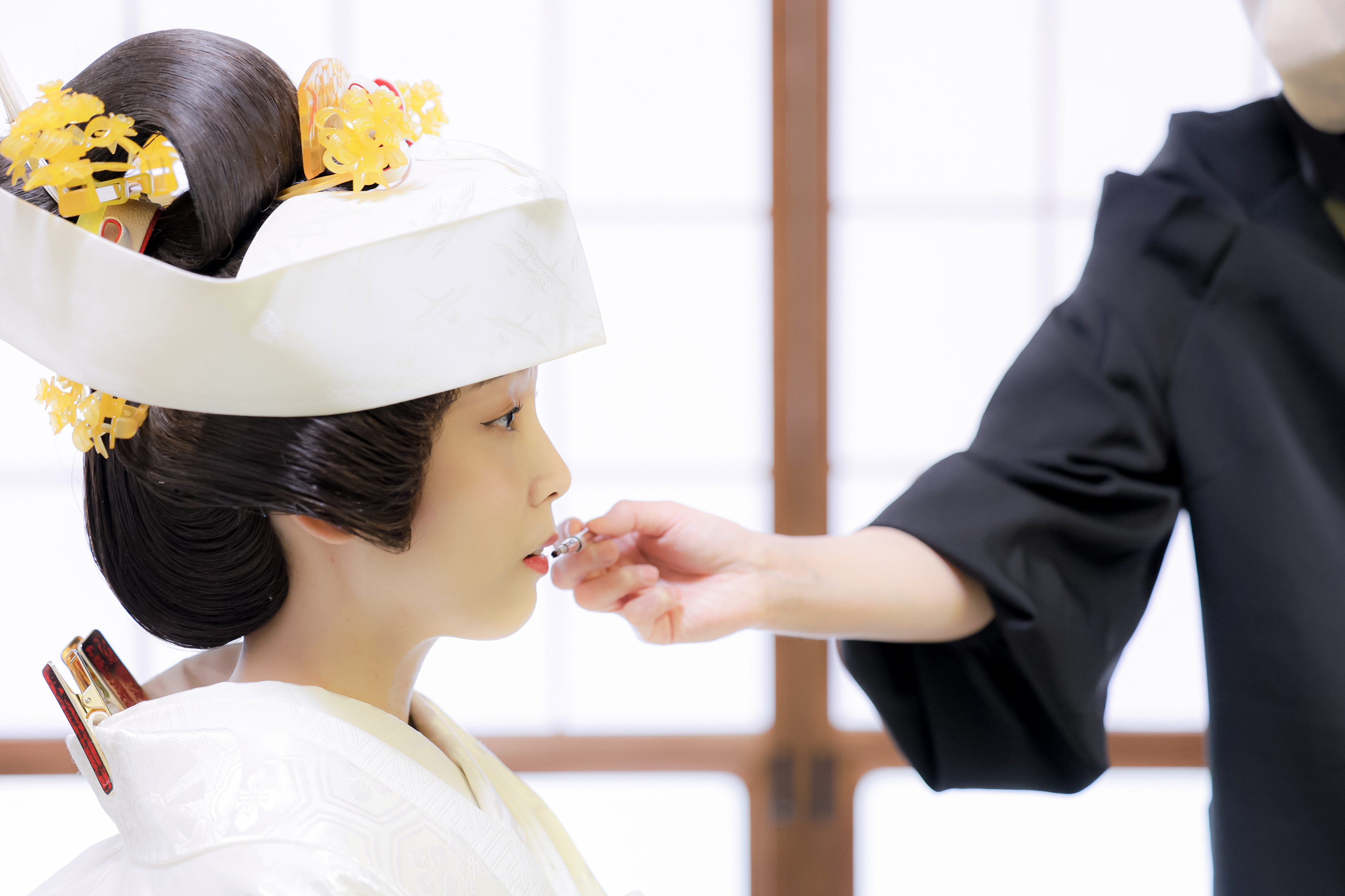 桜感じる神社での結婚式