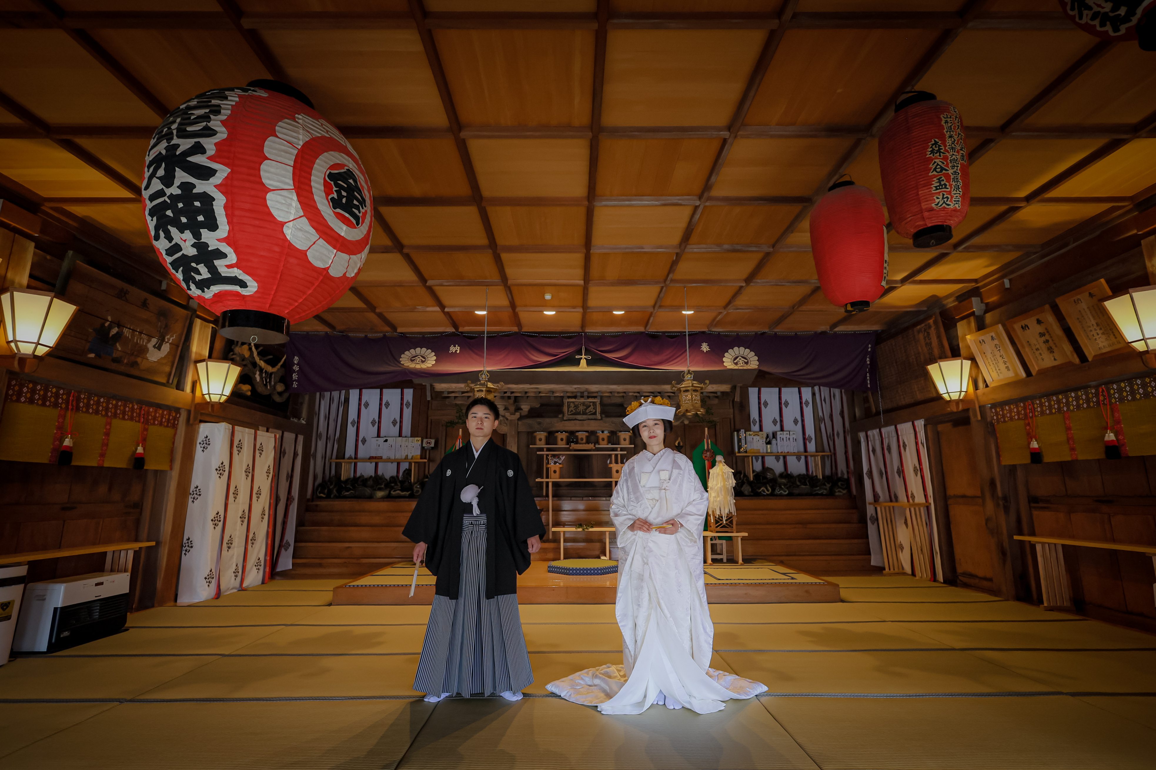 桜感じる神社での結婚式
